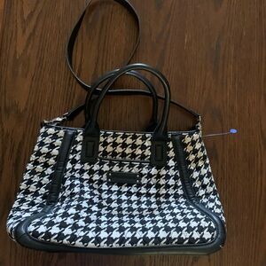 Vera Bradley purse 15 inches wide by 9 inches long Black and white checkered